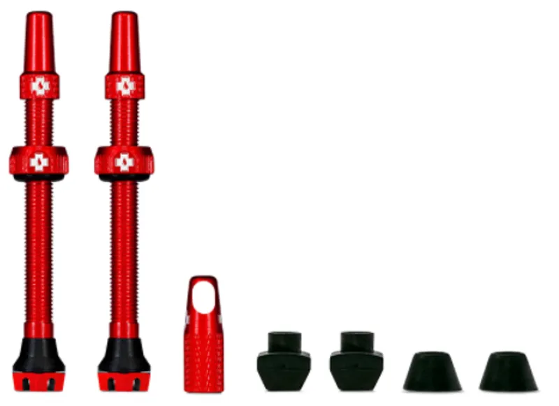 Muc Off Tubeless Valve V2 80mm Red Aluminium